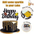 Cheers Cake Topper - Glitter Cheers to 30 40 50 60 Years Birthday Decoration, Gold, 7.5x4.6 inches, 1 pcs...