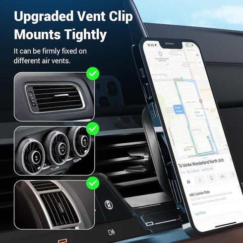 Wireless Car Charger, Car Mount for iphone Detachable & 360° Rotatable, 15W Wireless Fast Charging iPhone Car Holder?Mag-Safe Car Mount Charger on...