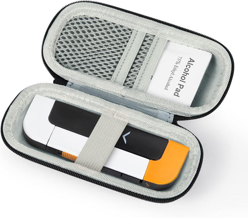 Travel Mini Case Compatible with Mini Blood Glucose Monitor,Protective Hard Shell Carrying Glucose Meter Waterproof Organizer for Diabetes Care Ac...
