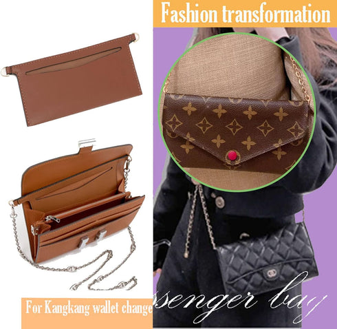 Purse kit Sarah bag, detachable bag inserted into organizer Emily wallet diagonal shoulder bag...