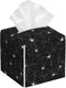Leather Tissue Box Holder Spider Web Tissue Box Cover Square Waterproof Tissue Holder Organizer Modern Napkin Holder for Bedroom Dresser Night Sta...