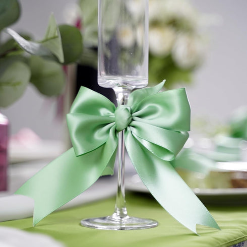 HUIHUANG 1-1/2 inch Double Face Satin Ribbon, Polyester Satin Sage Green Ribbon 50 Yards/Roll for Gift Wrapping Bows Making Floral Bouquet Wedding...