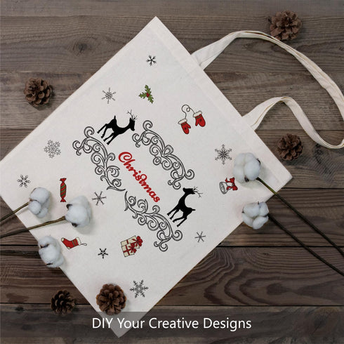 TOPDesign 5 | 12 | 24 | 48 | 192 Pack Economical Cotton Tote Bags, Lightweight Medium Reusable Grocery Shopping Cloth Bags, Suitable for DIY, Adve...
