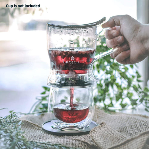 GROSCHE Aberdeen Tea Infuser Teapot & Smart Tea Maker - BPA-Free, Drip-Free Design | Coaster | Easy Brew | Easy Clean Steeper | Loose Leaf Brewing...