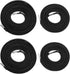 Flexzion Replacement Cord for Gravity Chair - 4 Black Cords (2 Long 2 Short) - Universal Nylon Laces Repair Kit for Zero Gravity, Bungee, String, ...