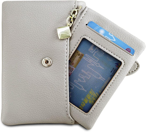 AOXONEL Womens Wallets Bifold Rfid Small Wallets for Women Compact Ladies Wallets Leather Womens Billfold with Removable Card Holder Zipper Coin P...