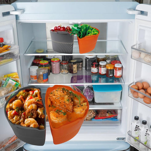 2 Pack Reusable Slow Cooker Liners,BPA Free Silicone Slow Cooker Liner, Dishwasher Safe Divider Insert,Compatible for Most 6 Quart Slow Cooker (Gr...