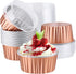 EUSOAR Disposable Ramekins with Lids, 30pcs 5oz Muffin Liners Cups with Lids, Creme Brulee Ramekins, Disposable Aluminum Foil Ramekins Cupcake Bak...