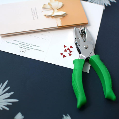 1/4 Inch Triangle Hole Punch for Handmade DIY Craft Paper, Perfect for Home, Office, Back to School Supplies...