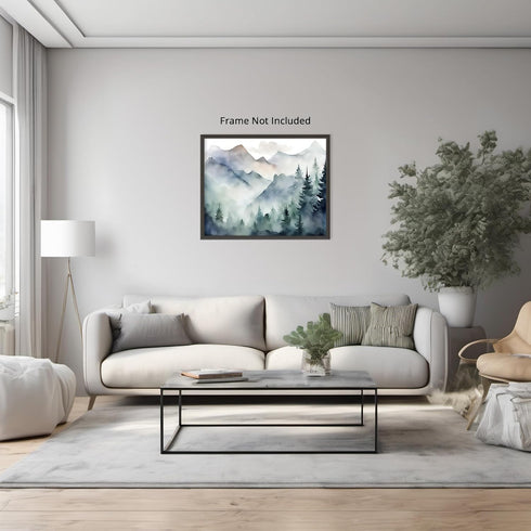 Posterizer 1 pcs- mountains and trees beautiful landscape nature 10-Landscape & Nature Art-Floral Botanical Art- Decor for Home & Office- unframed...