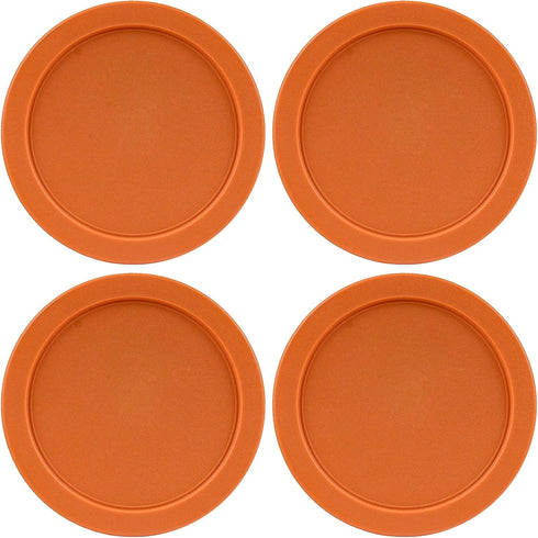 Replacement Lid for Pyrex 6" Storage Plastic Cover 4 Cup Bowl 7201-PC Orange (4-Pack)...