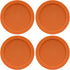 Replacement Lid for Pyrex 6" Storage Plastic Cover 4 Cup Bowl 7201-PC Orange (4-Pack)...