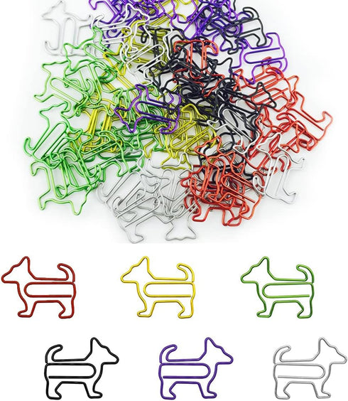 60 PCS Cute Paper Clips Dog Shaped Paper Clips Animal Bookmarks Clips, Fun Office Gifts for Women Men Coworkers Dog Lovers...