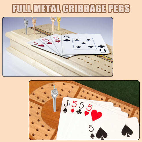 27pcs Funny Finger Cribbage Board Pegs, Fits 1/8in Holes Metal Gesture Cribbage Pegs Special Cribbage Pins Cribbage Accessories for Traditional Pe...