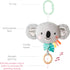 Taf Toys Soothing Musical Pulldown Toy with Multi-textures & Wooden Teether, Attaches to Crib, Stroller and Car Seat, Develop Baby’s Senses and Co...