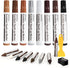 DEWEL Furniture Markers Touch Up, 17 Pcs Wood Scratch Repair Kit, Upgrade Wood Furniture Repair Markers and Wax Sticks for Stains, Scratches, Wood...