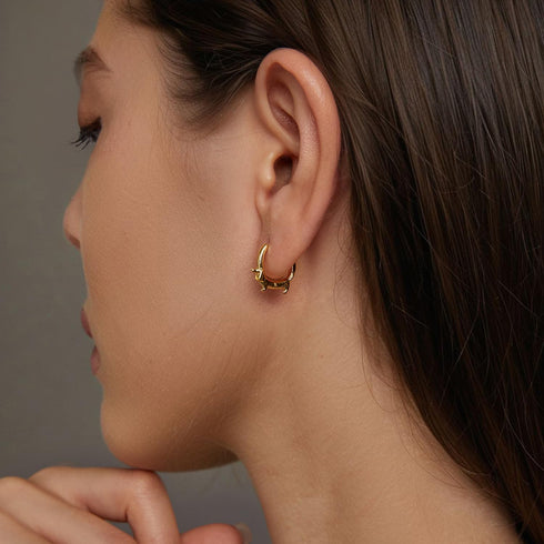 Gold Plated 925 Sterling Silver Dachshund Hoop Earrings for Women Cute Dachshund Silver Earrings Hypoallergenic Small Dog Huggie Earrings Dainty L...
