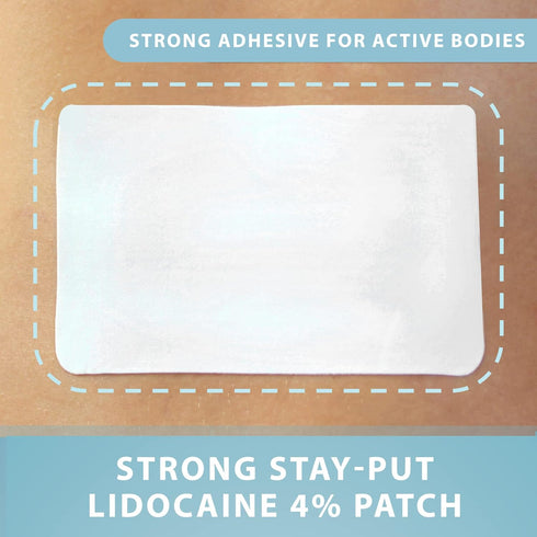 Curist Super Stick Lidocaine Patches Topical Pain Relief - Long Lasting Adhesive for Back Relief, Neck Relief, Sore Muscle Relief (20 Patches -1 P...