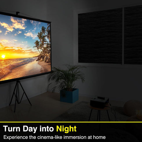LUTE Blackout Window Film Sun Light Blocking Room Darkening Privacy Film, Removable Heat Blocker Frosted Glass Door Window Cover, Static Cling Day...