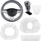 Framendino, 100 Pack Disposable Steering Wheel Covers and 100 Pack Disposable Gearbox Covers with Elastic Decorative Strips Used for Car Protectio...