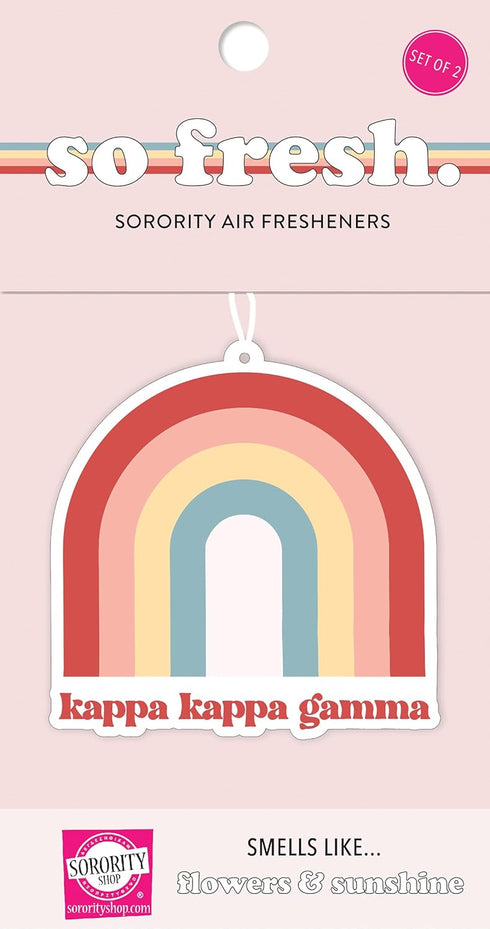 Kappa Kappa Gamma - Rainbow Air Freshener - 2/Pack - Flowers & Sunshine Scent...
