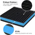 BJADE'S 4 Pack Anti-Vibration Isolation Rubber Pads with 3/8'' Pre-drill hole,2 x 2 x 7/8 inch Mechanical Vibration Damping Pads for HVAC,Air Comp...