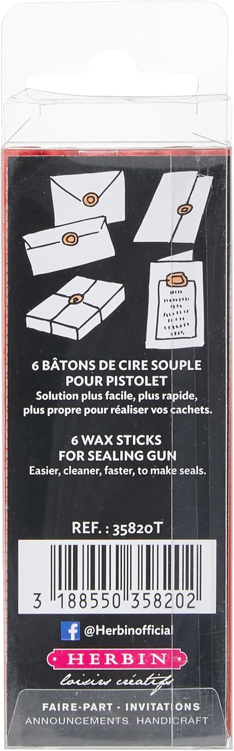 Herbin Glue Gun Wax - 4 3/4 Long - Red...