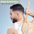 Body Scrubber with Soft and Stiff Natural Bristles, Dual-Sided Long Handle Shower Brush,Back Scrubber,Body Exfoliator for Bath or Dry Brush,Bath B...