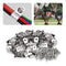 Fence Wire Clamps Agricultural Fencing Mounting Clips, Stainless Steel Wire Clips with Screws for Welded Wire to Wood, Metal or Vinyl Fence (200)...