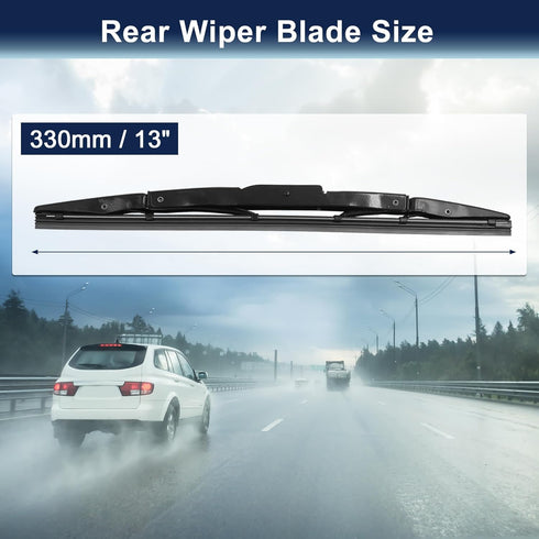 X AUTOHAUX Rear Windshield Wiper Blade for Honda CRV CR-V 2012 2013 2014 2015 2016-13 inch 320mm for J-Hook Wiper Arms...