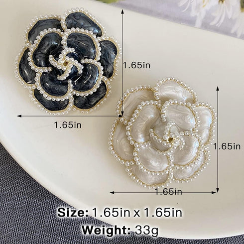 2 Pieces Flower Brooch Pin Petal Elegant Exquisite Art Brooch for Women Wedding Banquet Party Brooch Simple Pin...