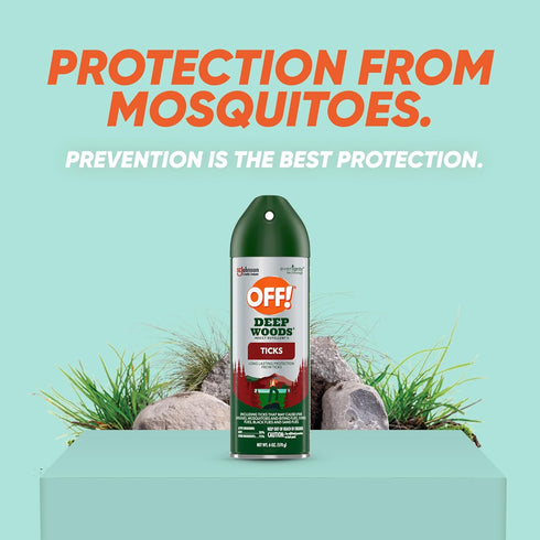 OFF! Deep Woods Insect Repellent Aerosol, Bug Spray with Long Lasting Protection from Ticks and Listed Bugs, 6 oz...