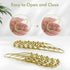 Gold Shower Curtain Hooks, Amazer Shower Curtain Rings Hooks, 12 Pcs Stainless Steel Shower Hooks for Shower Curtain, Rust Proof Shower Curtain Ho...
