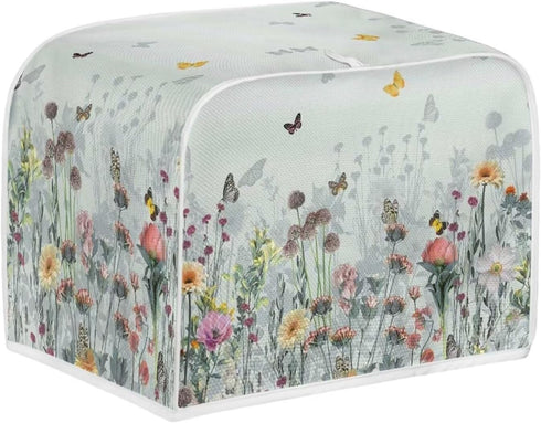 Toaster Dust Cover 2 Slice, Microwave Toaster Oven Grill Cover Stain Resistant Dustproof Kitchen Small Appliance Cover with Top Handle for Kitchen...
