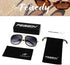 FEISEDY Retro Trendy Aviator Sunglasses Women Men Classic Vintage Square Sunglasses 70s Large Metal Shades B2321...