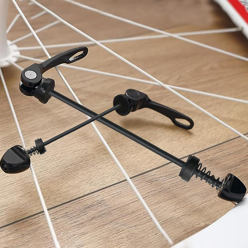 2 Pairs Quick Release Skewers, Aluminum Alloy Mountain Bike Axle Wheel Hub Fit Front and Rear Clip Bolt Lever Axle Bicycle Front Axle Hollow Hub A...