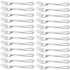 Briout Forks Silverware, Set of 24 Dinner Forks, 8 Inches Premium Food Grade Stainless Steel Forks for Home Kitchen Party Restaurant, Mirror Polis...