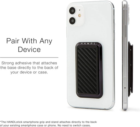 HANDL New York Carbon Fiber HANDLstick Grip and Stand for Smartphones...