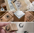 Plant Wooden Rubber Stamps Set - 16 PCS Small Vintage Flower Moon Bowtie Stamps Kit for Scrapbook,DIY Craft Card,Painting,Photo Album (Plant Rubbe...