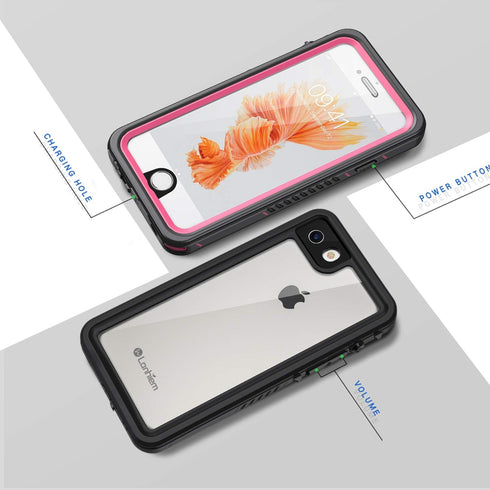 Lanhiem for iPhone SE 2022/2020 Case, for iPhone 7 8 Case, IP68 Waterproof Dustproof Shockproof Case with Built-in Screen Protector, Full Body Und...