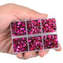 LPBeads 6400 Pieces Hotfix Fuchsia Rhinestones Flat Back 5 Mixed Sizes Crystal Round Glass Gems with Tweezers and Picking Rhinestones Pen...