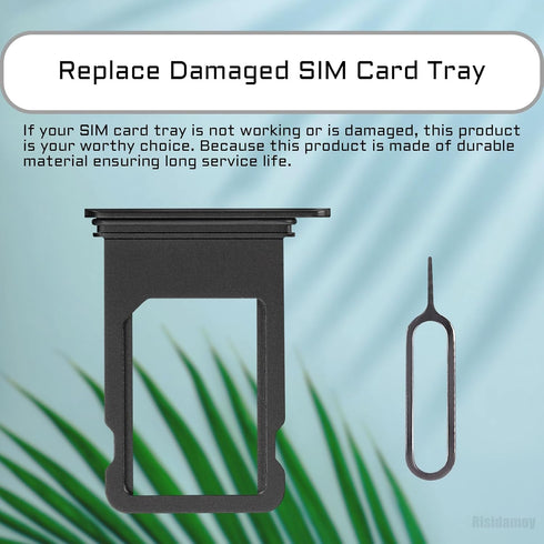 Black Single SIM Card Slot Tray Replacement for iPhone SE 2nd Generation 2020 Card Holder Adapter Single SIM Version with SIM Ejector for SE 2020 ...