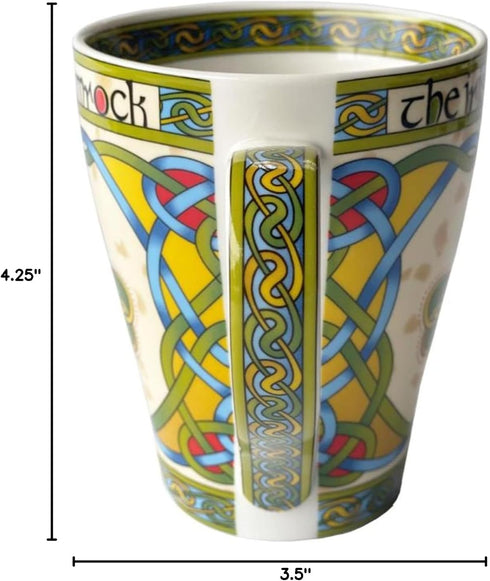 Royal Tara Irish Weave Bone China Mug Collection With Shamrock Ring Print...