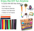 500 Piece Wax Craft Sticks for Kids - 13 Colors, Non-Toxic Wax String, Kid Bendable Sticky Sticks for Art Supplies, Crafts, DIY School Project...