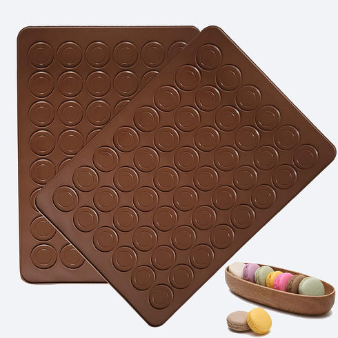 48 Capacity Silicone Baking Mats, Non-Stick Macaron Baking Mats, BPA free Macaron Baking Sheet, Macaron - Pack of 2...