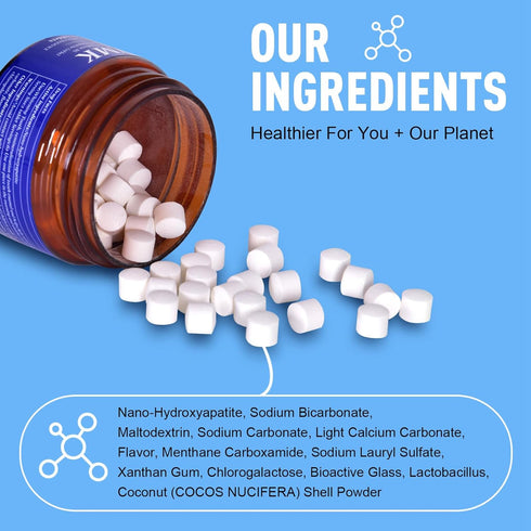 Natural Toothpaste Tablets with Nano-hydroxyapatite - Travel-Friendly Bite for On-The-Go Oral Care (62 Tablets per Box)...
