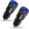 2 Pack Car Charger, 3.4a Fast Charge Dual Port USB Cargador Carro Lighter Adapter for iPhone 14 13 12 11 Pro Max X XR XS 8 Plus 6s, iPad, Samsung ...