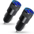 2 Pack Car Charger, 3.4a Fast Charge Dual Port USB Cargador Carro Lighter Adapter for iPhone 14 13 12 11 Pro Max X XR XS 8 Plus 6s, iPad, Samsung ...