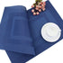 PIGCHCY Placemats,Washable Vinyl Woven Table Mats,Elegant Durable Placemats for Dining Table Set of 4 (18 x 12 inches, Navy Blue)...