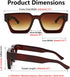 FEISEDY Retro 90s Square Sunglasses for Women Men Trendy Chunky Rectangle Sunglasses UV400 Protection B2385...